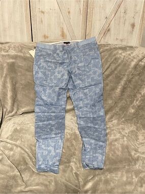 Men's Skinny Pants in Light Blue Pattern